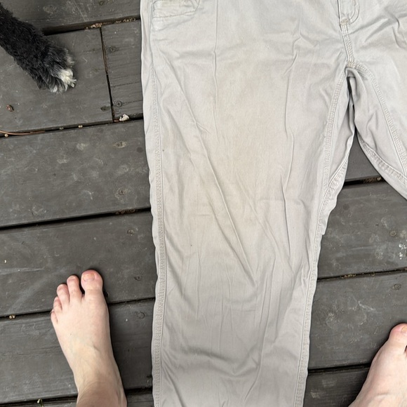 Mountain Khakis Cream Chinos Lightweight Flat Front size 38x30 - Picture 2 of 6